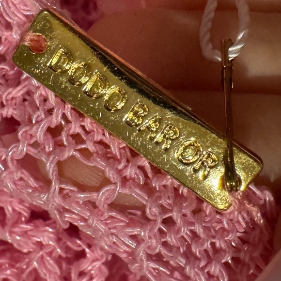 DODO BAR OR Metallic Pink Crocheted Corin Midi Dress Size IT40 US4 NWT - Picture 7 of 9